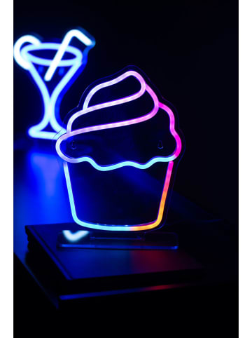 Leitmotiv Dekoracyjna lampa LED "Cupcake" ze wzorem - 21,7 x 29,3 cm