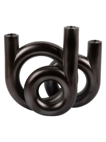 Present Time Świecznik w kolorze antracytowym - 20 x 12 cm