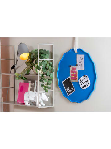 Present Time Tablica memo "Funky Wave" w kolorze niebieskim - Ø 51 cm