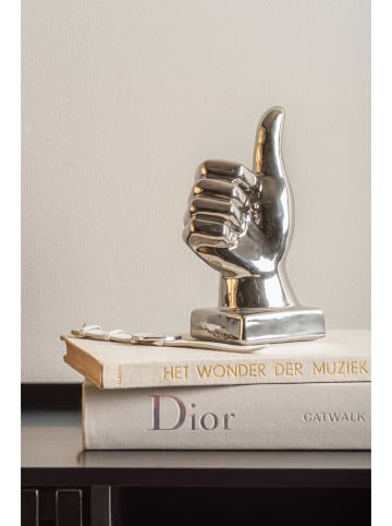 Present Time Dekoracja "Okay" w kolorze srebrnym - wys. 20,8 cm