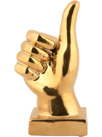 Present Time Dekoracja "Okay" w kolorze złotym - wys. 20,8 cm