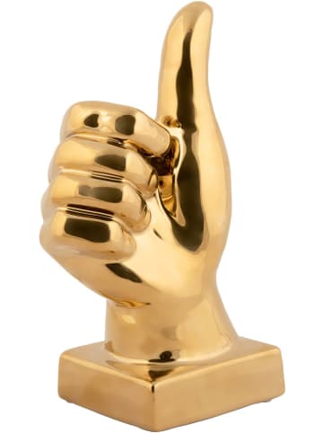 Present Time Dekoracja "Okay" w kolorze złotym - wys. 20,8 cm