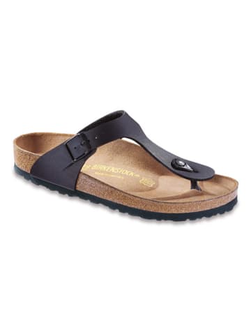 Birkenstock Leren teenslippers "Gizeh" zwart - wijdte N