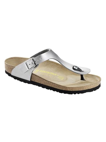 Birkenstock Japonki "Gizeh" w kolorze srebrnym