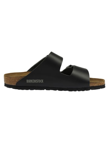 Birkenstock Skórzane klapki "Arizona" w kolorze czarnym