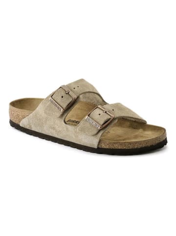 Birkenstock Leren slippers "Arizona" beige