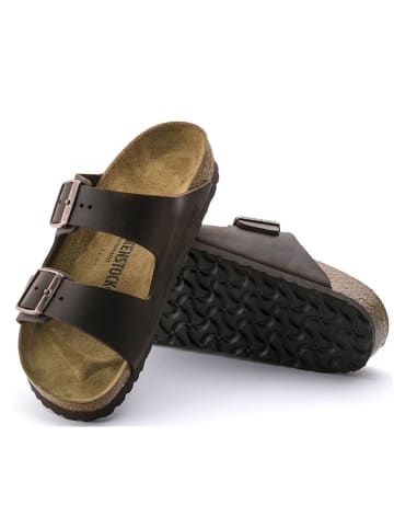 Birkenstock Skórzane klapki "Arizona" w kolorze brązowym