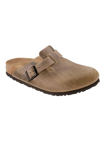 Birkenstock Leder-Clogs "Boston" in Beige