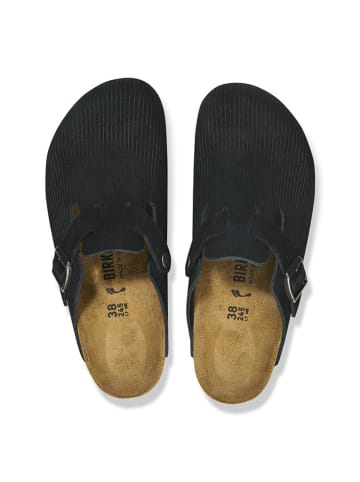 Birkenstock Skórzane chodaki "Boston" w kolorze czarnym