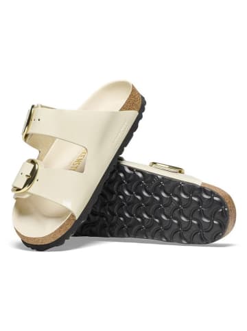 Birkenstock Skórzane klapki "Arizona" w kolorze kremowym