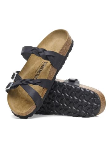 Birkenstock Leren slippers "Arizona" zwart - wijdte S