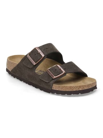 Birkenstock Leder-Pantoletten "Arizona" in Braun
