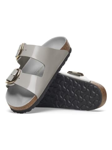 Birkenstock Leder-Pantoletten "Arizona" in Grau - Weite S