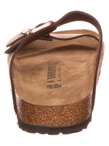 Birkenstock Leren slippers "Arizona" bruin