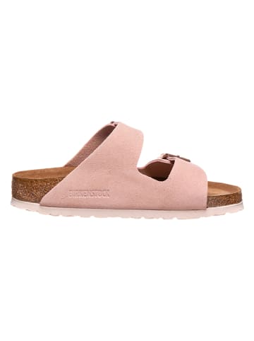 Birkenstock Skórzane klapki "Arizona" w kolorze jasnoróżowym