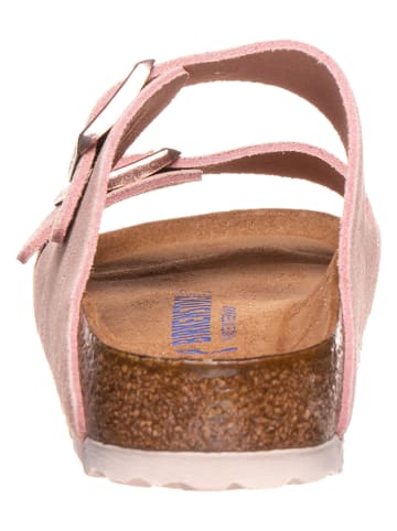 Birkenstock Leren slippers "Arizona" lichtroze - wijdte S