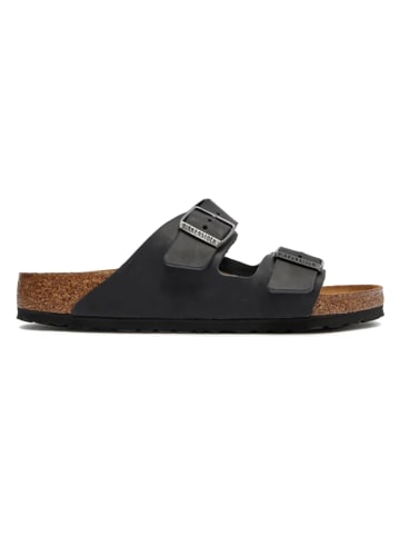 Birkenstock Skórzane klapki "Arizona" w kolorze czarnym