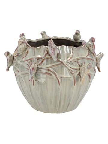 daan kromhout Bloempot "Bird" groen/lichtbruin - (H)15 x Ø 19 cm