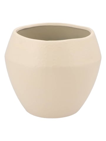 daan kromhout Blumentopf "Amarah" in Creme - (H)21 x Ø 17,5 cm