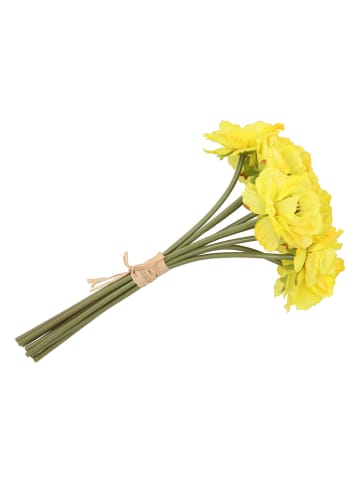 daan kromhout Deko-Blumenstrauß "Poppy" in Gelb/ Grün - (H)33 cm