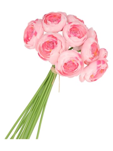 daan kromhout Decoboeket "Ranunculus" lichtroze/groen - (H)32 cm