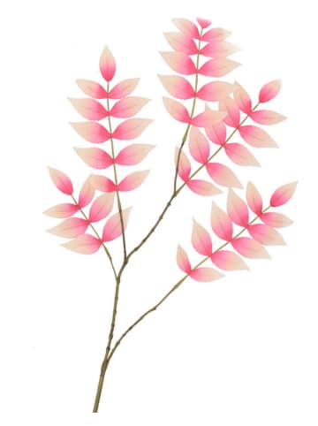daan kromhout Decotak "Salix Leaf" roze/crème/bruin - (H)90 cm