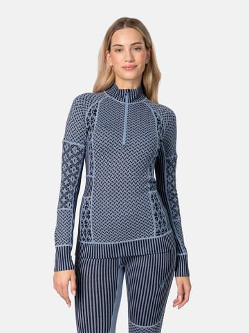 KARI TRAA Merinowoll-Thermounterhemd "Smekker" in Dunkelblau