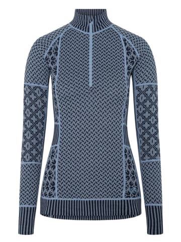 KARI TRAA Merinowoll-Thermounterhemd "Smekker" in Dunkelblau