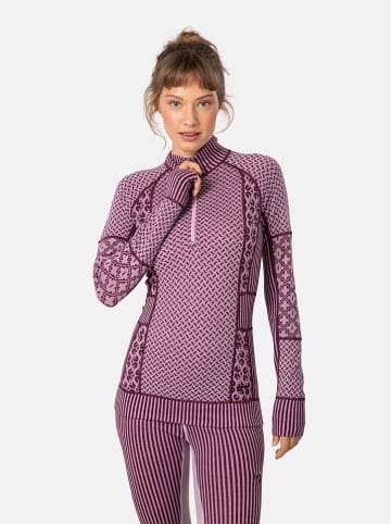 KARI TRAA Merinowoll-Thermounterhemd "Smekker" in Lila