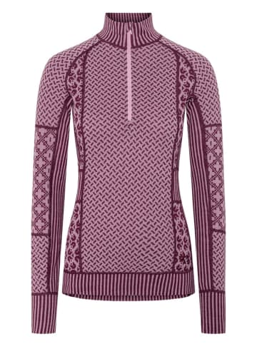 KARI TRAA Merinowoll-Thermounterhemd "Smekker" in Lila