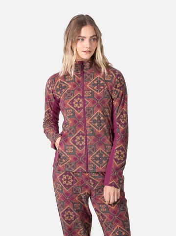 KARI TRAA Fleece vest "Olga" mauve/abrikooskleurig