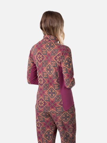 KARI TRAA Fleece vest "Olga" mauve/abrikooskleurig