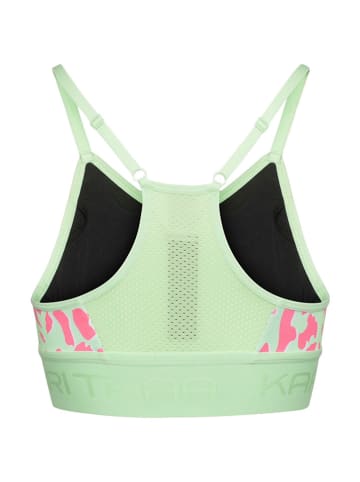 KARI TRAA Sport-BH "Var" in Grün/ Pink