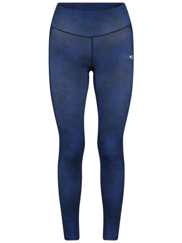 KARI TRAA Trainingsleggings "Fierce" in Dunkelblau/ Schwarz