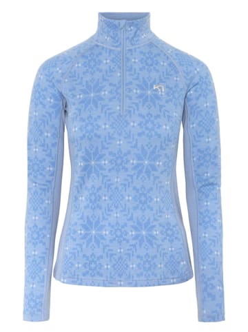 KARI TRAA Wełniany podkoszulek termiczny "Edith" w kolorze błękitnym