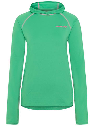 KARI TRAA Funktionshoodie "Sanne" in Grün
