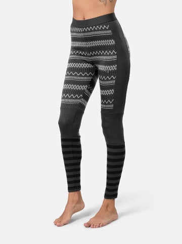 KARI TRAA Merinowoll-Thermounterhose "Akle" in Anthrazit/ Schwarz