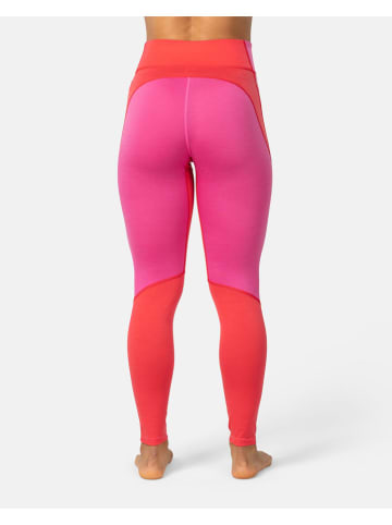 KARI TRAA Kalesony termiczne "Malia" w kolorze różowo-pomarańczowym