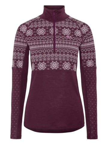 KARI TRAA Merinowoll-Thermounterhemd "Vilma" in Bordeaux