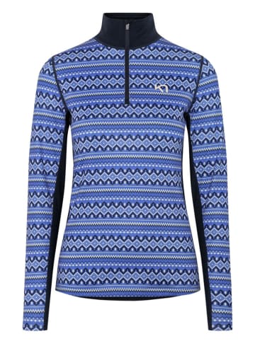 KARI TRAA Podkoszulek termiczny "Lilja" w kolorze granatowo-niebieskim