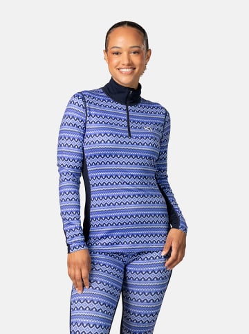 KARI TRAA Thermounterhemd "Lilja" in Dunkelblau/ Blau