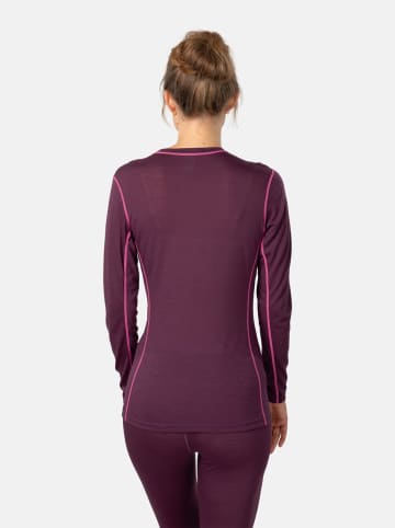 KARI TRAA Podkoszulek termiczny "Mina" w kolorze ciemnoczerwonym