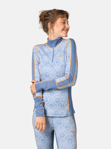 KARI TRAA Wełniany podkoszulek termiczny "Anna" w kolorze błękitnym