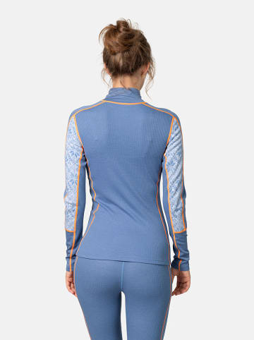 KARI TRAA Wełniany podkoszulek termiczny "Anna" w kolorze błękitnym