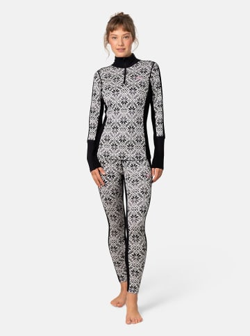 KARI TRAA Merinowoll-Thermounterhose "Anna" in Grau/ Schwarz