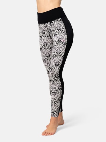 KARI TRAA Merinowoll-Thermounterhose "Anna" in Grau/ Schwarz