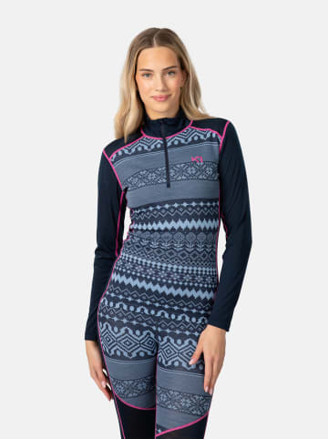 KARI TRAA Podkoszulek termiczny "Live" w kolorze granatowym