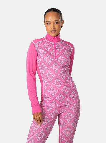 KARI TRAA Thermounterhemd "Iselin" in Hellblau/ Pink