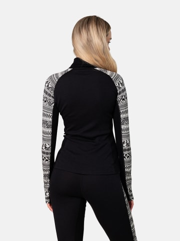 KARI TRAA Merinowoll-Thermounterhemd "Tale" in Schwarz/ Grau