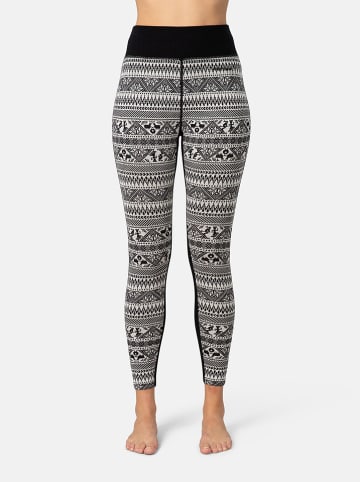 KARI TRAA Merinowoll-Thermounterhose "Tale" in Schwarz/ Grau